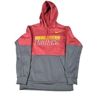 Nike‎  Dry Fit USC Trojans Red/Gray On-Field Hoodie Women's Size Small